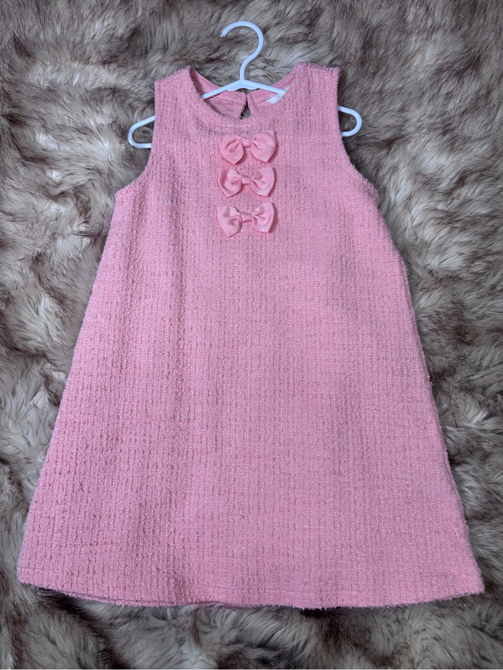 H&M Pink Sleeveless Bow-Front A-Line Dress